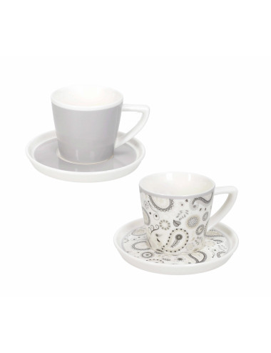 TAZZINA CAFFE SHANTI SET 2 PZ NEW BONE CHINA | Brandani