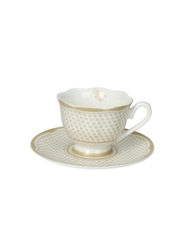 TAZZINA CAFFE GOLDEN EYE SET 2 PZ NEW BONE CHINA | Brandani