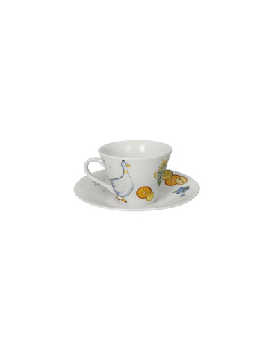 TAZZINA CAFFE' 4 STAGIONI SET 4 PZ DECORI ASSORTITI PORCELL | Brandani