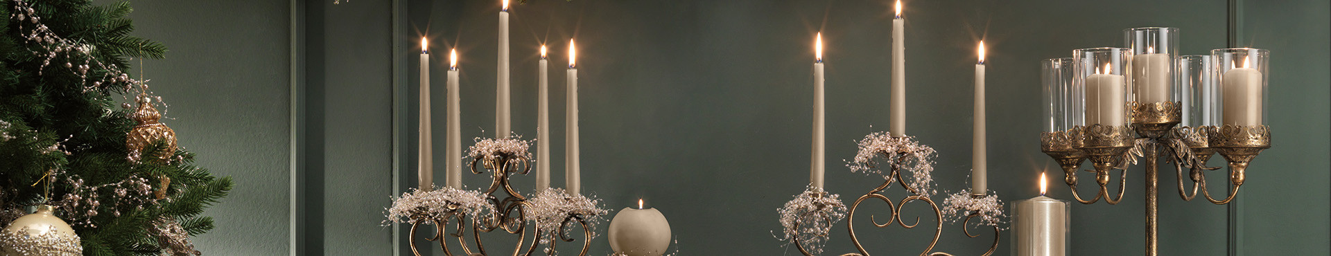 Candle trees, candlestick and candles